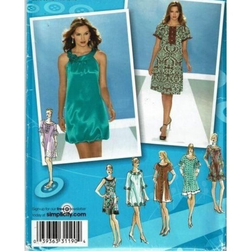 Simplicity‎ 3529 Dress Pattern Misses 4-12 Multi Pullover Bubble Project Runway